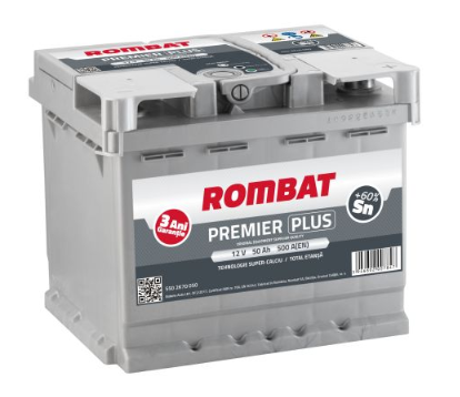 Baterie auto ROMBAT PREMIER PLUS 50Ah 500A 12 V
