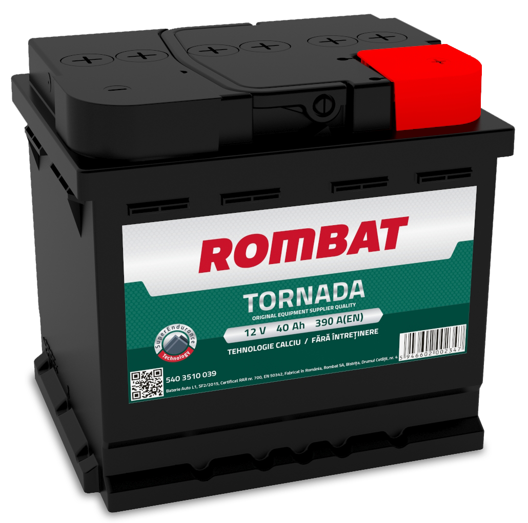 Baterie auto ROMBAT TORNADA 40Ah 390A 12 V