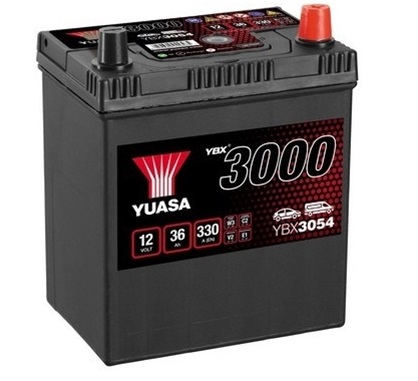 Baterie auto YUASA YBX 3000 ASIA 12 V 36Ah 330A