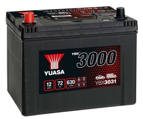 Baterie auto YUASA YBX 3000 ASIA 12 V 72Ah 630A