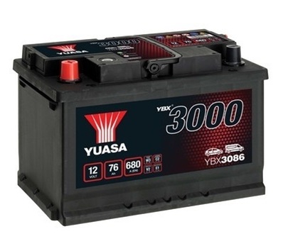 Baterie auto YUASA YBX 3000 ASIA 12 V 76Ah 680A