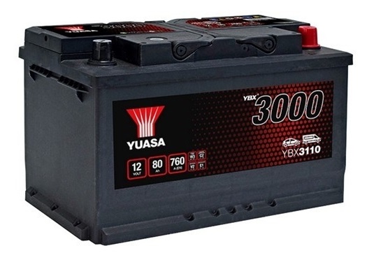 Baterie auto YUASA YBX 3000 ASIA 12 V 80Ah 760A
