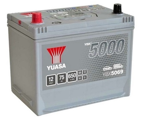 Baterie auto YUASA YBX 5000 ASIA 12 V 75Ah 650A