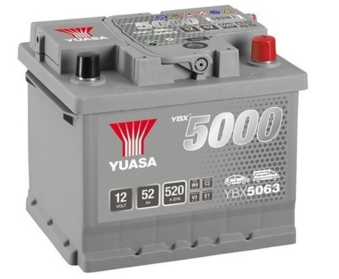 Baterie auto YUASA YBX 5000 Silver 12 V 52Ah 520A