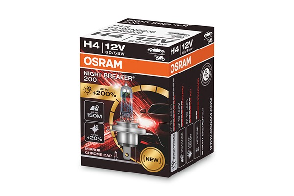 Bec H4 60/55W 12V 60/55 W NIGHT BREAKER +200% OSRAM