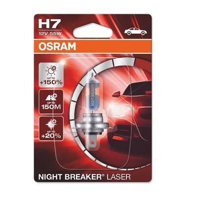 Bec H7 55W 12V 55 W NIGHT BREAKER LASER NextGen +150% BLISTER 1 BUC OSRAM