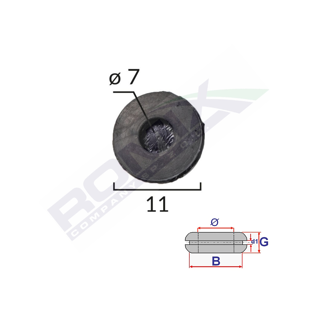 Capac Cauciuc Inchis Universal Diametru 7 mm (set 10 bucati)
