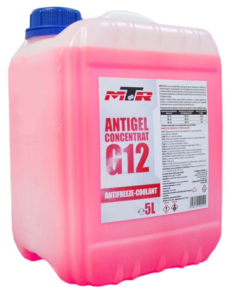 Antigel concentrat MTR rosu G12 5L