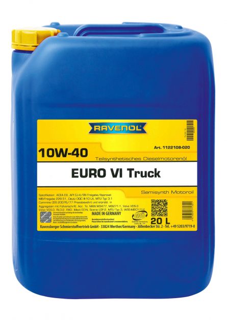 Ulei motor RAVENOL EURO VI Truck 10W40 - 20L